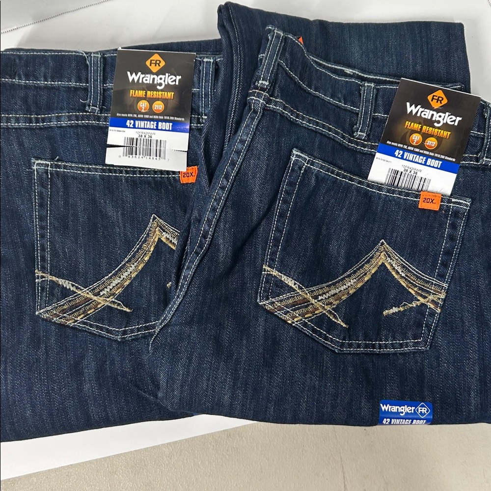 Lot of 2 NWT Wrangler FR Jeans | Men's 38x36 | Flame Resistant